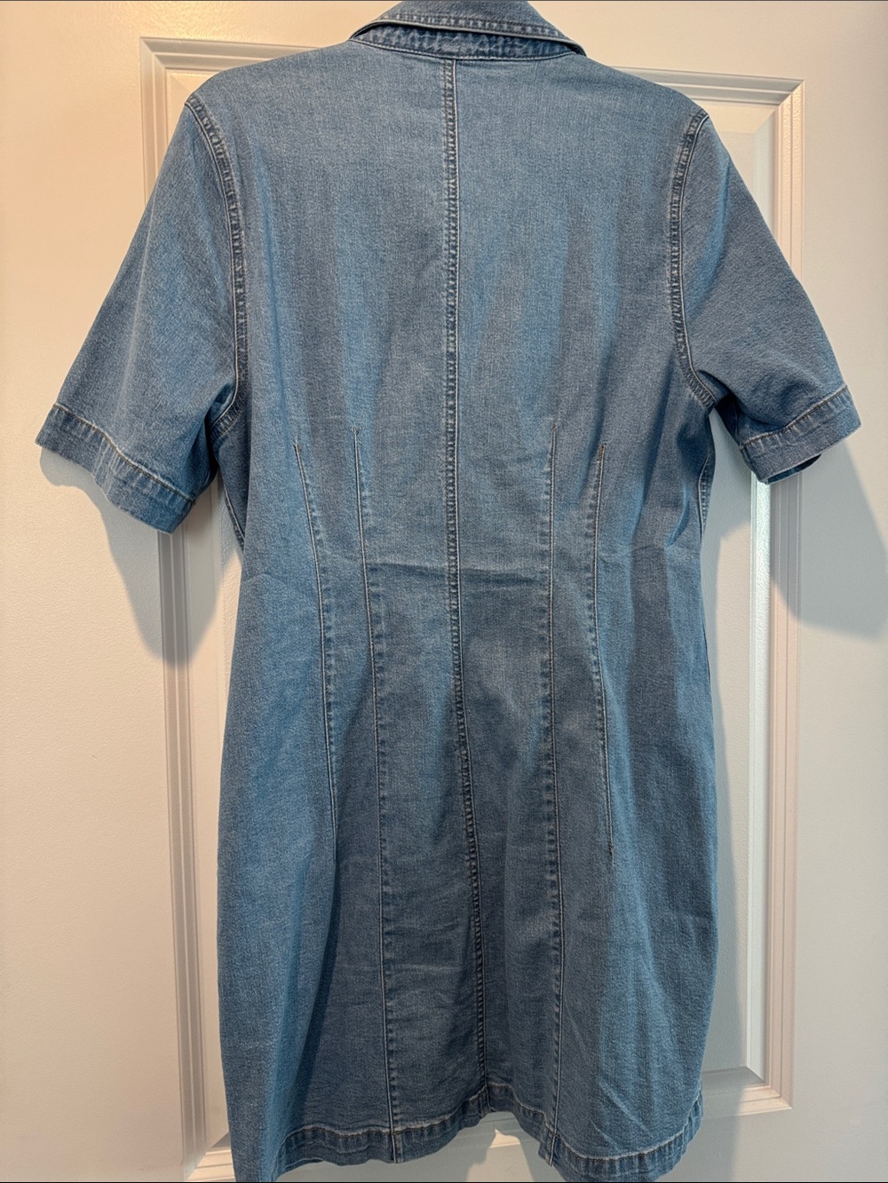 Madewell Light Blue Denim Short-Sleeve Button Dress - Picture 6 of 6